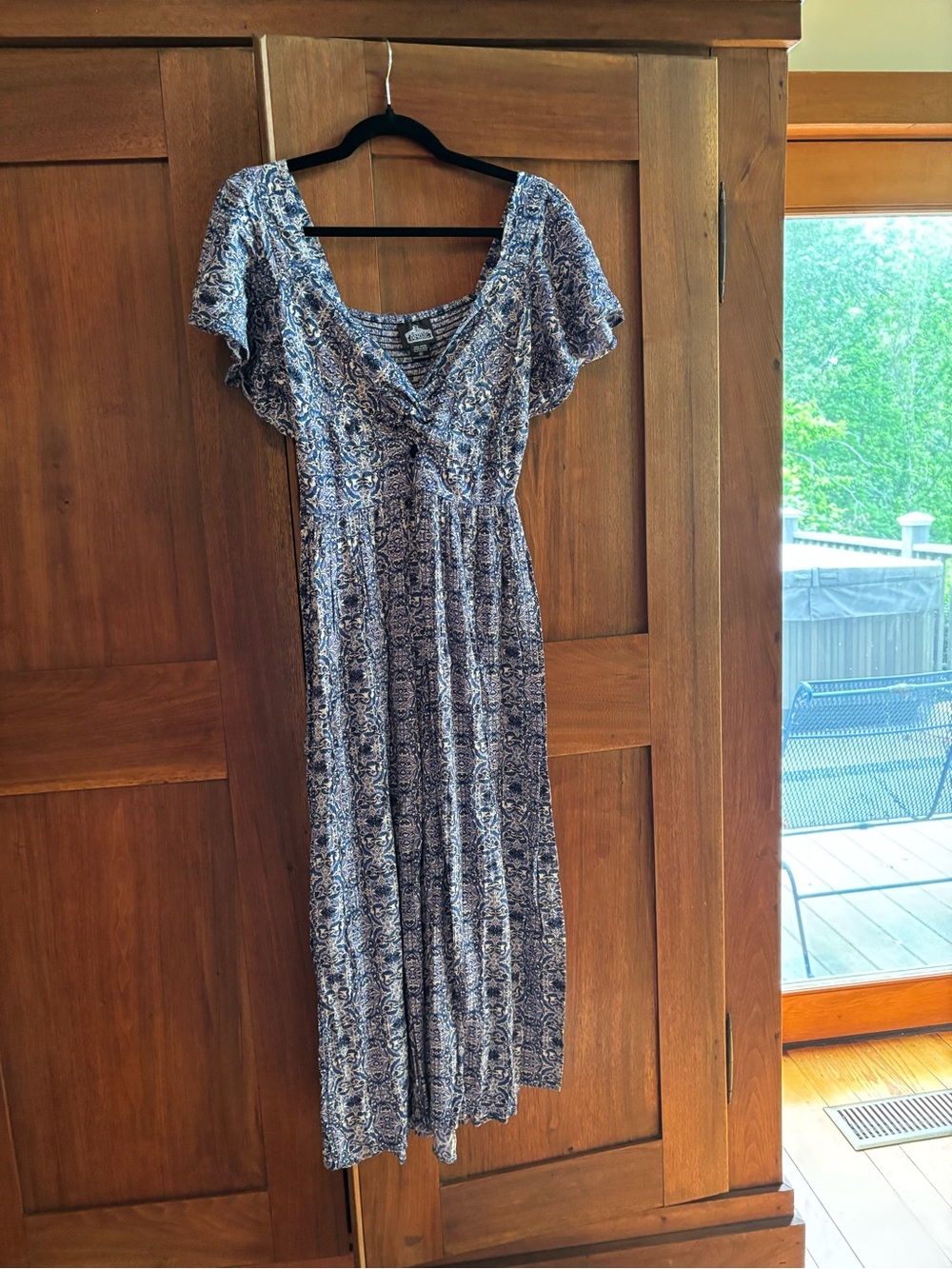 Angie brand Blue Patterned Maxi Dress